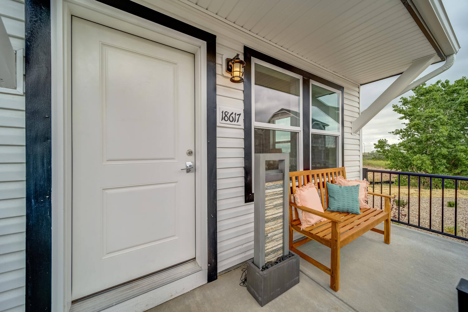 A porch and entryway of an ON2 home