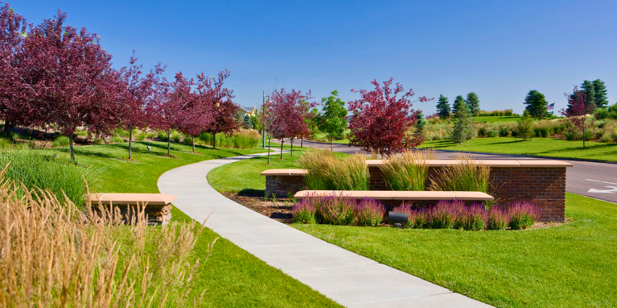 Trail way and park. 
