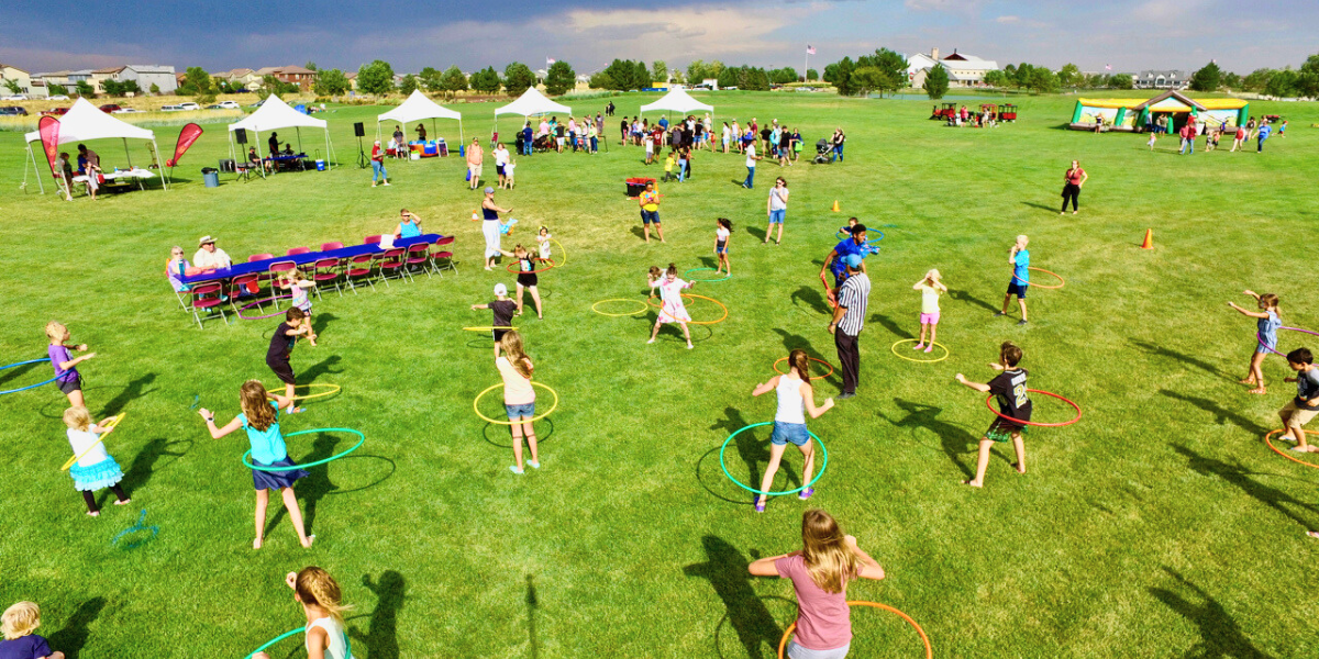 Children playing in the park.