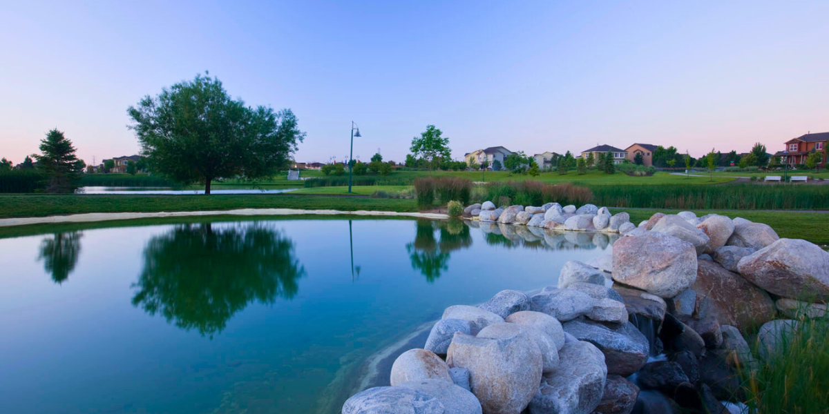 Lake and trails. 